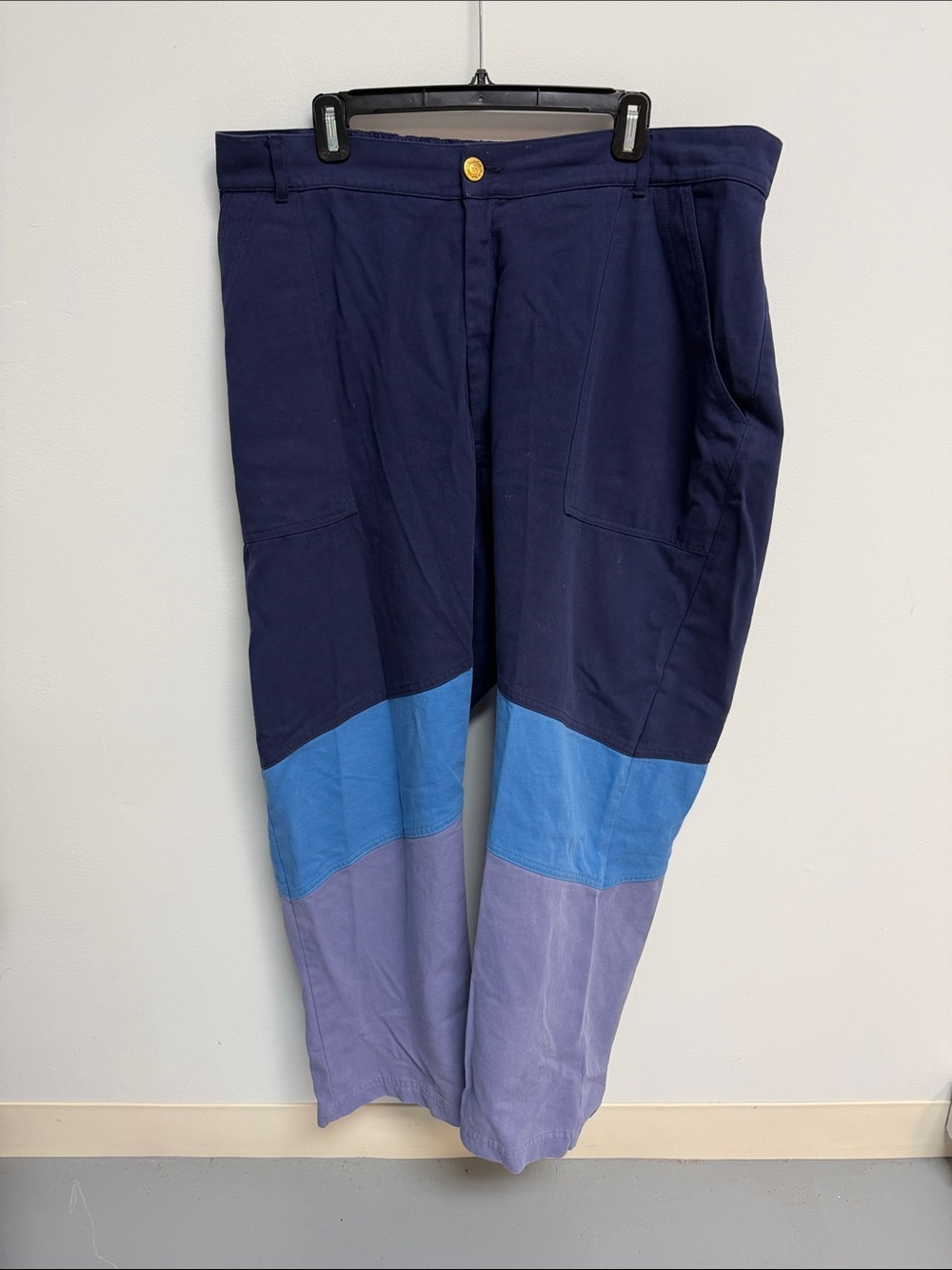 Big Bud Press Navy, Bright Blue & Lavender Colorblock Work Pants
